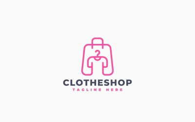 Klädbutikslogotypmalldesign