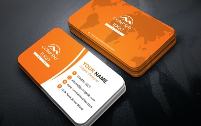 Modern Minimalist Editable Business Card Template PSD