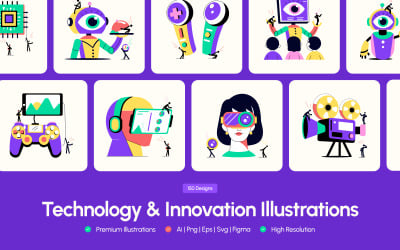 Technology and Innovation Illustrations Bundle