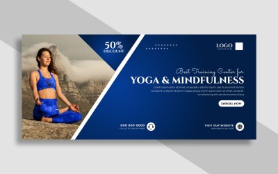 Yoga Fitness Facebook Cover Template Ver-10