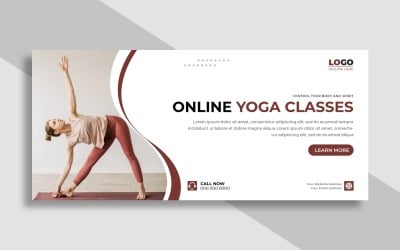 Yoga Fitness Facebook Cover Template Ver-1