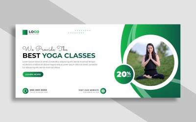 Yoga Fitness Facebook Cover Template Ver-3