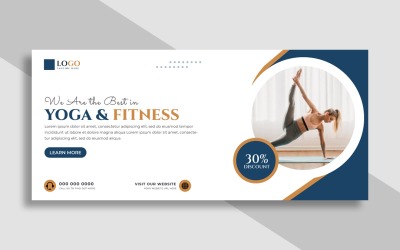 Yoga Fitness Facebook Cover Template Ver-5