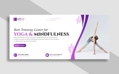 Yoga Fitness Facebook Cover Template Ver-6