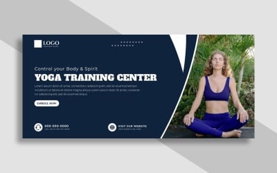 Yoga Fitness Facebook Cover Template Ver-8