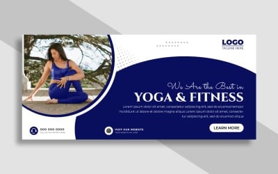 Yoga Fitness Facebook Cover Template Ver-9