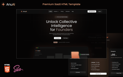 AnuAI - AI Startup and SaaS HTML Template