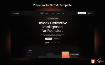 AnuAI — HTML-шаблон для стартапов в сфере искусственного интеллекта и SaaS.
