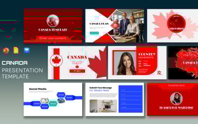 Canada All City Map Bundle Presentation Template