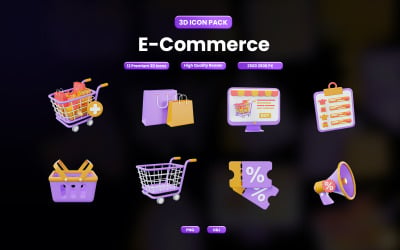 E-Commerce 3D Icon Pack 143