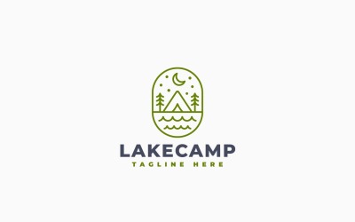 Lake Camping Logotyp Mall Design