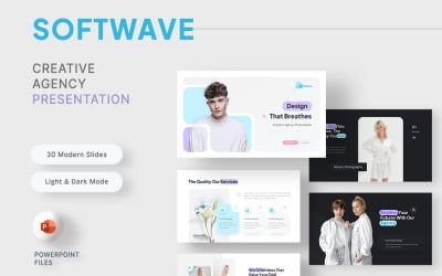 SoftWave - šablona PowerPointu pro kreativní agenturu
