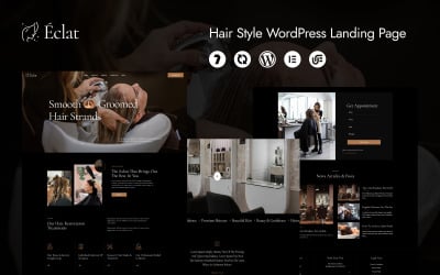 EclatÍ - Hair Salon WordPress Elementor Template