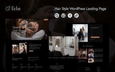 EclatÍ - Hair Salon WordPress Elementor Template