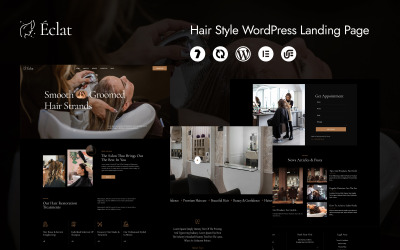 EclatÍ - Plantilla Elementor de WordPress para peluquería