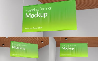 Hanging Advertising Banner Mockup