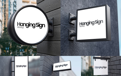 Hanging Sign Advertising Mockup