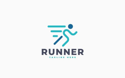 Runner Creative Logo Template Design