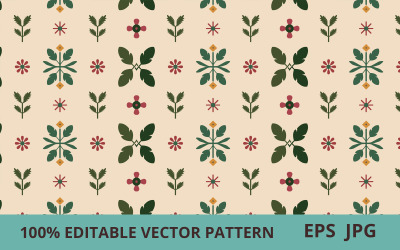 Nahtloses Vektormuster im skandinavischen Folk-Blumen-Design