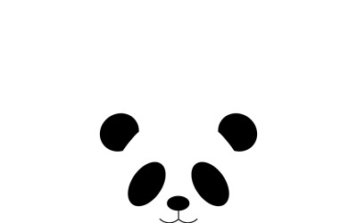 Minimalist Panda Head Log