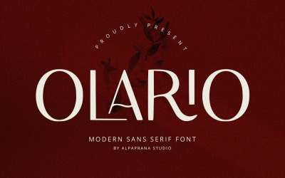 Olario - Modern schreefloos lettertype