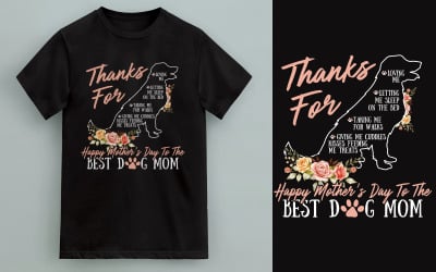 Thanks for Loving Me Dog Mom Shirt | Happy Mother’s Day Dog Mom T-Shirt Design | Pet Mama PNG