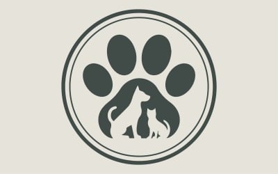Cute Pet House Design Pet Planet Store Logo