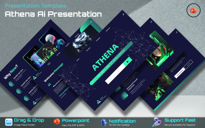 Modelo de apresentação PowerPoint da Athena AI