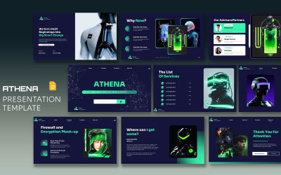 Athena AI Google Slide prezentációs sablon