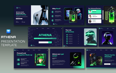 Athena AI Keynote prezentációs sablon