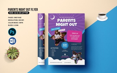Шаблон флаєра для батьківського вечора
