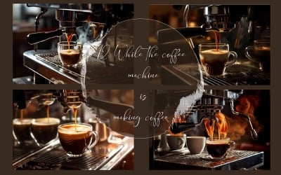 Coffee machine is making coffee