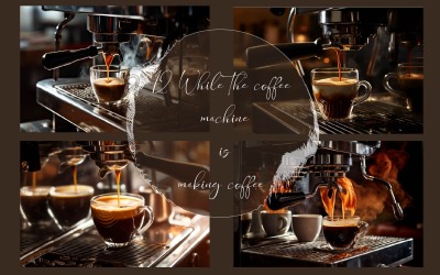 Kaffemaskinen gör kaffe