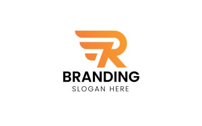 Letter R logo voor snelle service-1127