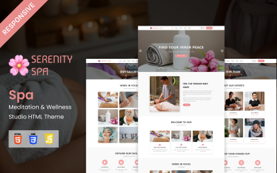Serenity - HTML-tema för spa, meditation och wellnessstudio