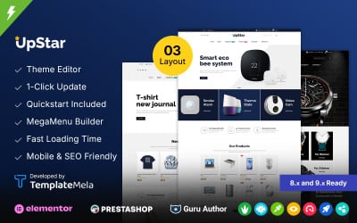 Upstar - Sklep z modą i elektroniką, responsywny motyw Prestashop
