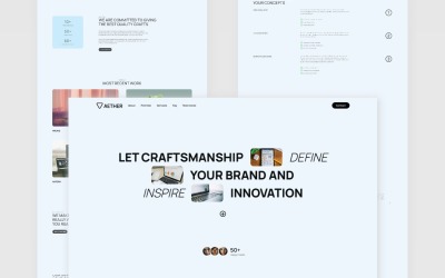 Aether - HTML-Vorlage für eine Landingpage für Dienstleistungen