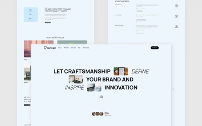 Aether - šablona vstupní stránky pro služby HTML