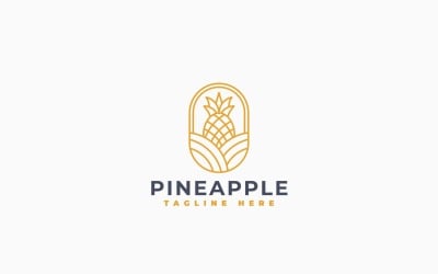 Design de logotipo com tema de abacaxi
