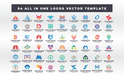 54 Alles-in-één logo&amp;#39;s vectorsjabloon