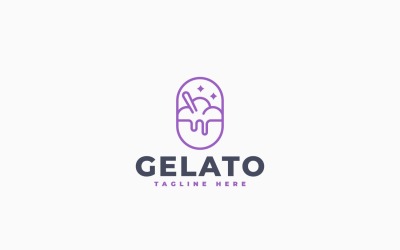 Modello di progettazione del logo del gelato