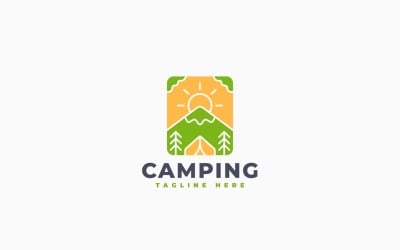 Mountain Camp Logo Template Design