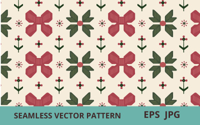 Nahtloses Vektormuster im skandinavischen Folk-Blumenmuster