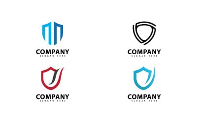 Simple Modern Shield Logo Template Illustration Design V15