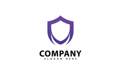 Simple Modern Shield Logo Template Illustration Design V1