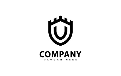 Simple Modern Shield Logo Template Illustration Design V3