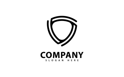 Simple Modern Shield Logo Template Illustration Design V5