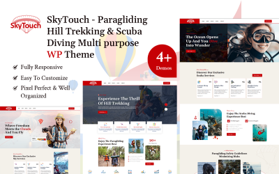 SkyTouch - Paragliding, Hill Trekking And Scuba Diving Multi purpose WP Theme.