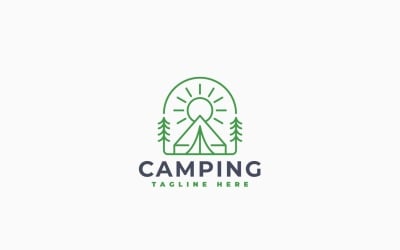 Summer Camp Logo Template Design