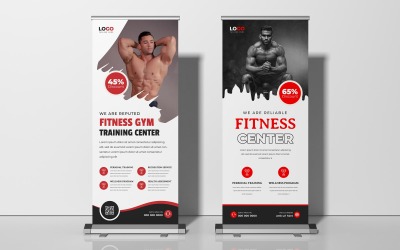 Fitness Gym Roll Up Signage Standee Ver-1
